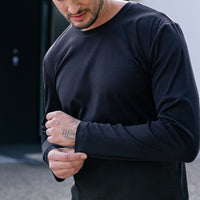 pánské černé tričko s dlouhým rukávem