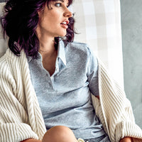 dámské šedé polo, women't grey polo