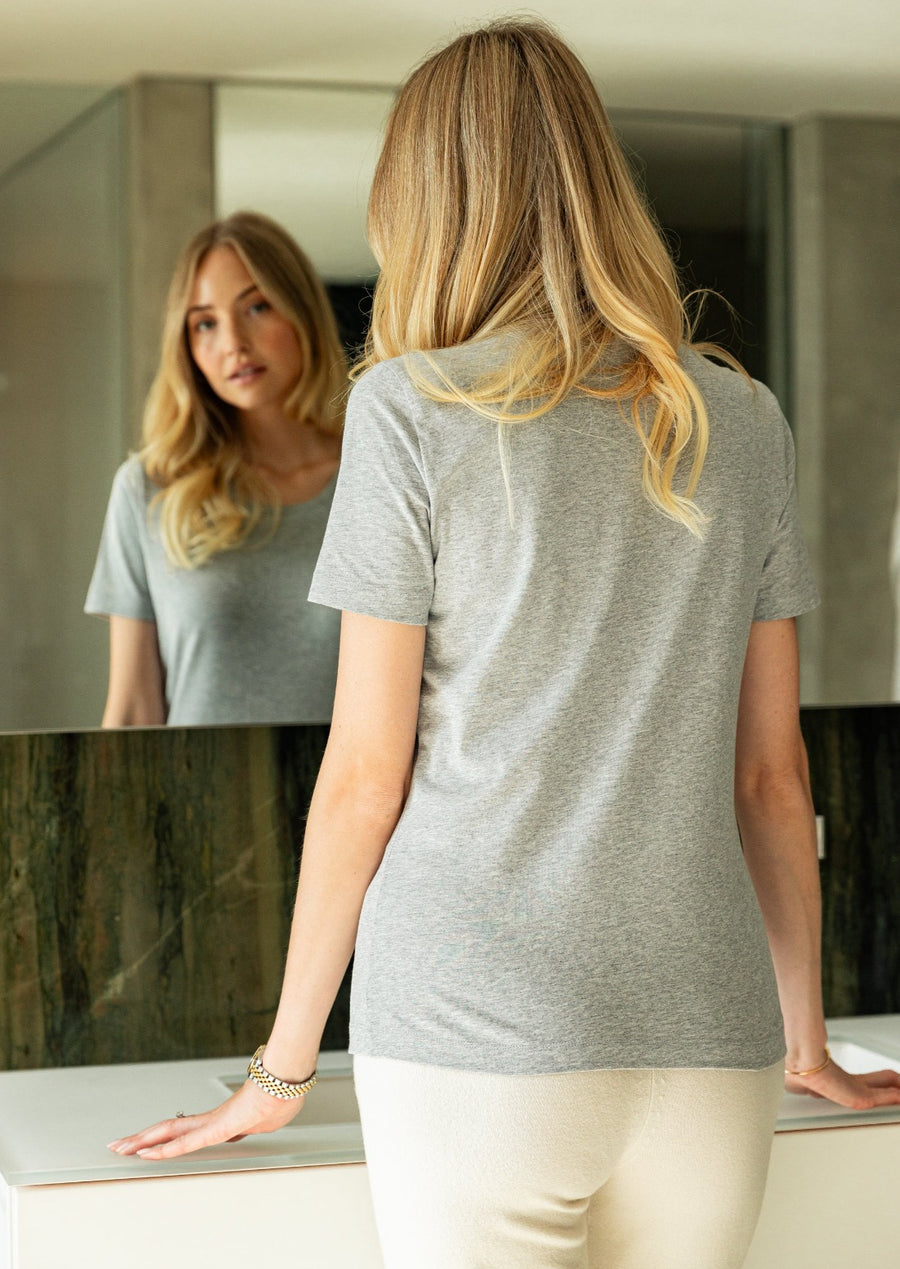 DÁMSKÉ ŠEDÉ TRIČKO