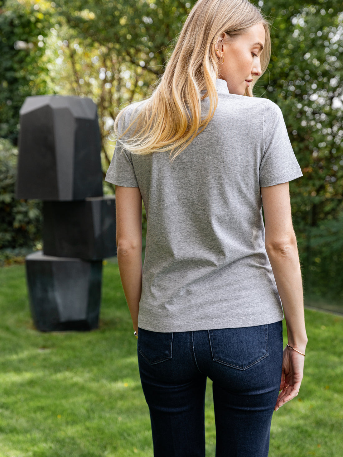 DÁMSKÉ ŠEDÉ POLO