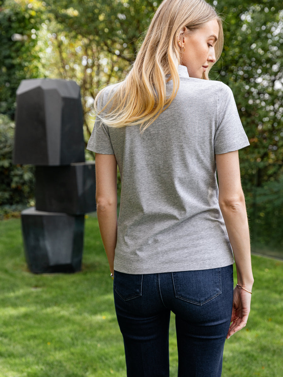 DÁMSKÉ ŠEDÉ POLO