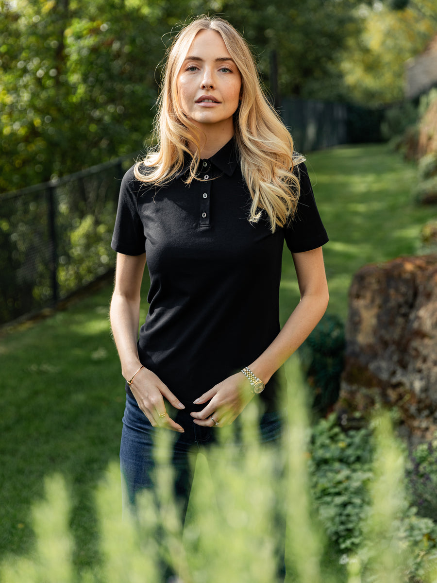 DÁMSKÉ ČERNÉ POLO