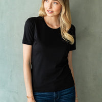 dámské černé tričko, lesklé, women's black T-shirt, shiny