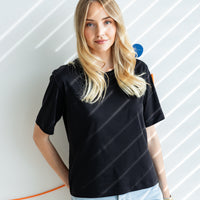 DÁMSKÉ ČERNÉ OVERSIZED TRIČKO