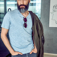 pánské šedé tričko, men's grey T-shirt