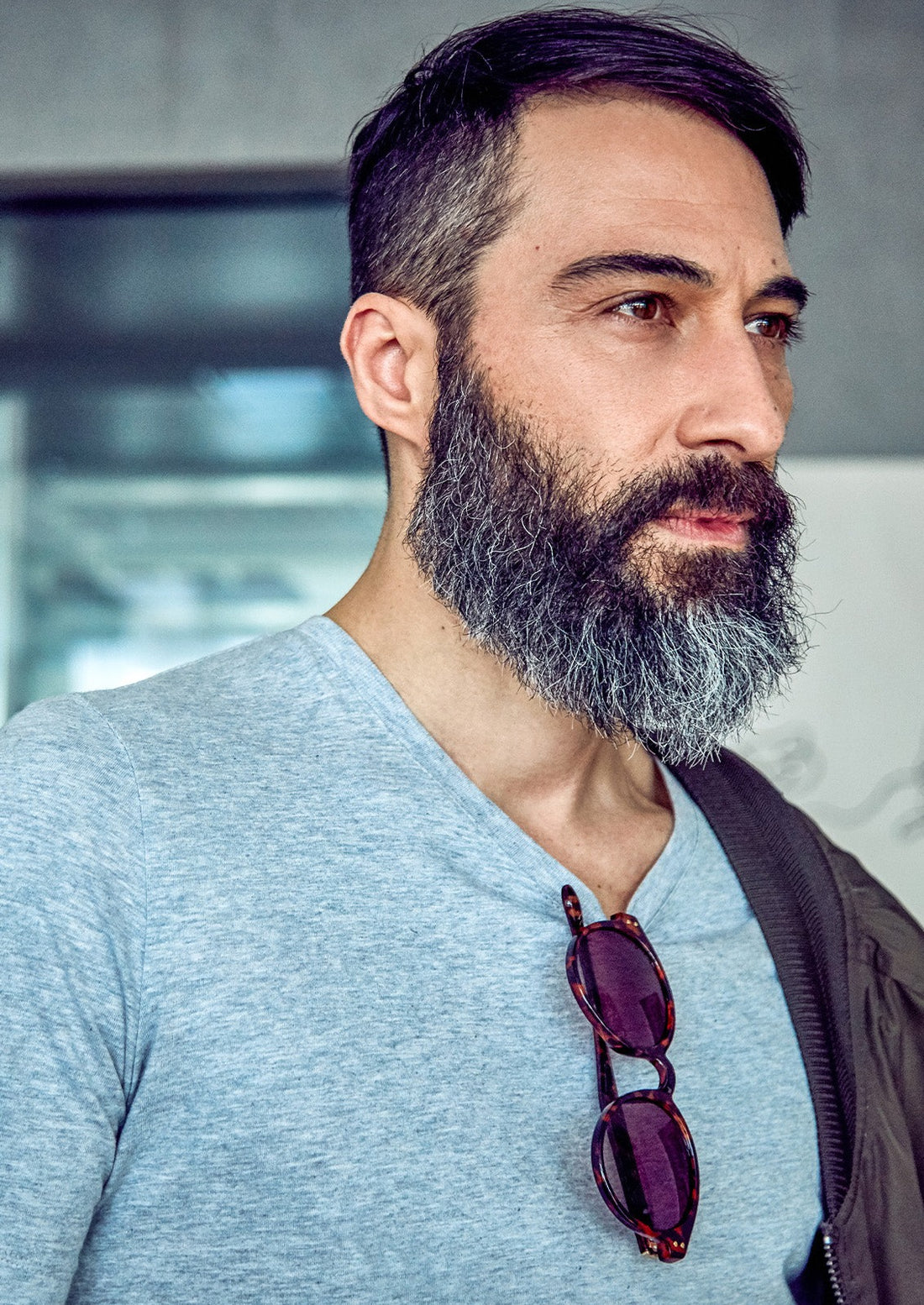 pánské šedé tričko, men&