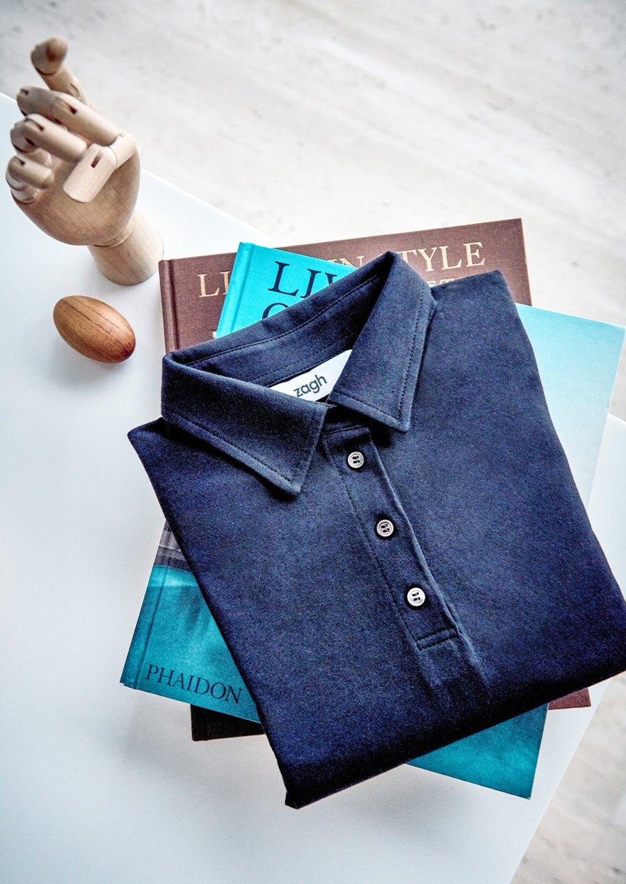 dámské černé polo, women's black cotton polo