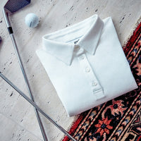 panské bílé polo, men's white polo