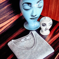 dámské šedé véčko, women't grey v-neck