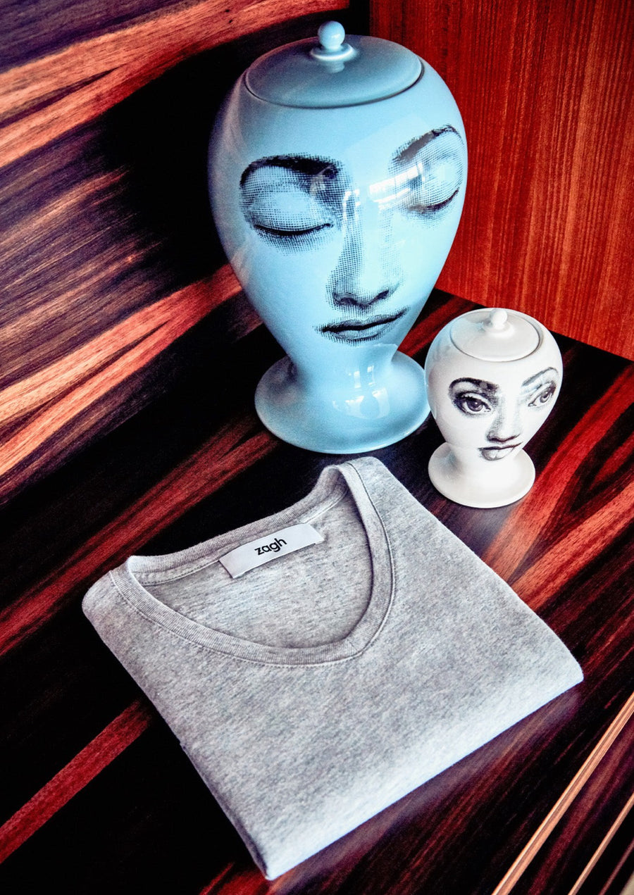 dámské šedé véčko, women't grey v-neck